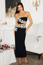 Load image into Gallery viewer, Eleganza Flrs With Diamonds Bandage Two-Piece Set