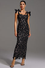Load image into Gallery viewer, Lucretia Sleeveless Lace Bow Maxi Dress