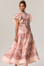 Load image into Gallery viewer, Kimivi Sleeveless Floral Printed Shirt Two-Piece Set