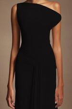 Load image into Gallery viewer, Juny Oblique Shoulder Sleeveless Folds Midi Dress
