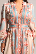 Load image into Gallery viewer, Dorte Long Sleeve Floral Printed Maxi Dress
