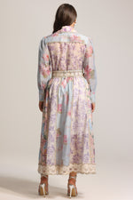 Lade Bild in die Galerieansicht, Ruby Long Sleeve Floral Printed Lace Top And Skirt Two-Piece Set
