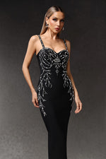 Load image into Gallery viewer, Juyce Sleeveless Diamond Bandage Maxi Dress