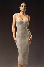 Load image into Gallery viewer, Logan Sleeveless Diamond Midi Dress
