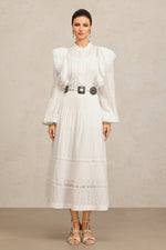 Load image into Gallery viewer, Ditala Long Sleeves Lace Folds Top And Skirt Two-Piece Set