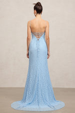 Load image into Gallery viewer, Lace Spaghetti-Strap Floor-Length Dress