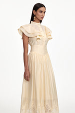 Load image into Gallery viewer, Mafalda Resort Flowy Short Sleeve Ruffle Woven Top and Skirt Set
