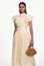 Load image into Gallery viewer, Mafalda Resort Flowy Short Sleeve Ruffle Woven Top and Skirt Set