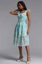Load image into Gallery viewer, Myla Resort Flowy Sleeveless Ruffle Floral Print Woven Midi Dress