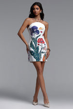 Load image into Gallery viewer, Enid Resort Cinched Sleeveless Floral Print Woven Mini Dress