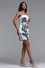 Load image into Gallery viewer, Enid Resort Cinched Sleeveless Floral Print Woven Mini Dress