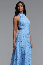 Load image into Gallery viewer, Nuvola Halter Midi Dress