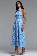 Load image into Gallery viewer, Nuvola Halter Midi Dress