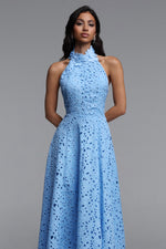 Load image into Gallery viewer, Nuvola Halter Midi Dress