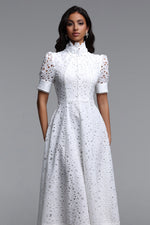 Load image into Gallery viewer, Kitsu Short Sleeve Midi Dress