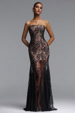 Load image into Gallery viewer, Scarlett Sexy Contour Strapless Lace Bandage Maxi Dress