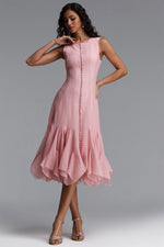Charger l'image dans la visionneuse de la Galerie, Ethel Resort Flowy Round Neck Sleeveless Ruffle Chiffon Maxi Dress