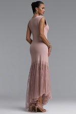 Load image into Gallery viewer, Sucia Elegant Cinched V Neck Sleeveless Knit Maxi Dress