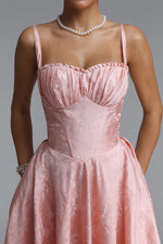 Load image into Gallery viewer, Sliya Elegant Tailored Sleeveless Jacquard Satin Maxi Dress