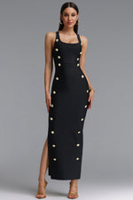 Charger l'image dans la visionneuse de la Galerie, Giacinta Halter Bandage Maxi Dress - Black