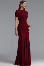 Lade Bild in die Galerieansicht, Tiza Elegant Sophisticated Draped Ruched Knitted Maxi Dress