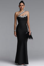 Lade Bild in die Galerieansicht, Islay Glamorous One Shoulder Rhinestone Mermaid Bandage Maxi Dress