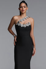 Lade Bild in die Galerieansicht, Islay Glamorous One Shoulder Rhinestone Mermaid Bandage Maxi Dress