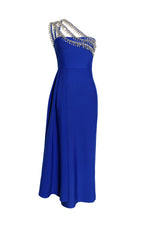 Load image into Gallery viewer, Marcella One Shoulder Diamond Bandage Maxi Dress
