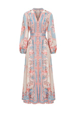 Charger l'image dans la visionneuse de la Galerie, Dorte Long Sleeve Floral Printed Maxi Dress