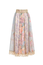 Charger l'image dans la visionneuse de la Galerie, Ruby Long Sleeve Floral Printed Lace Top And Skirt Two-Piece Set