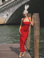 Load image into Gallery viewer, Rosee Sleeveless Bandage Midi Dress