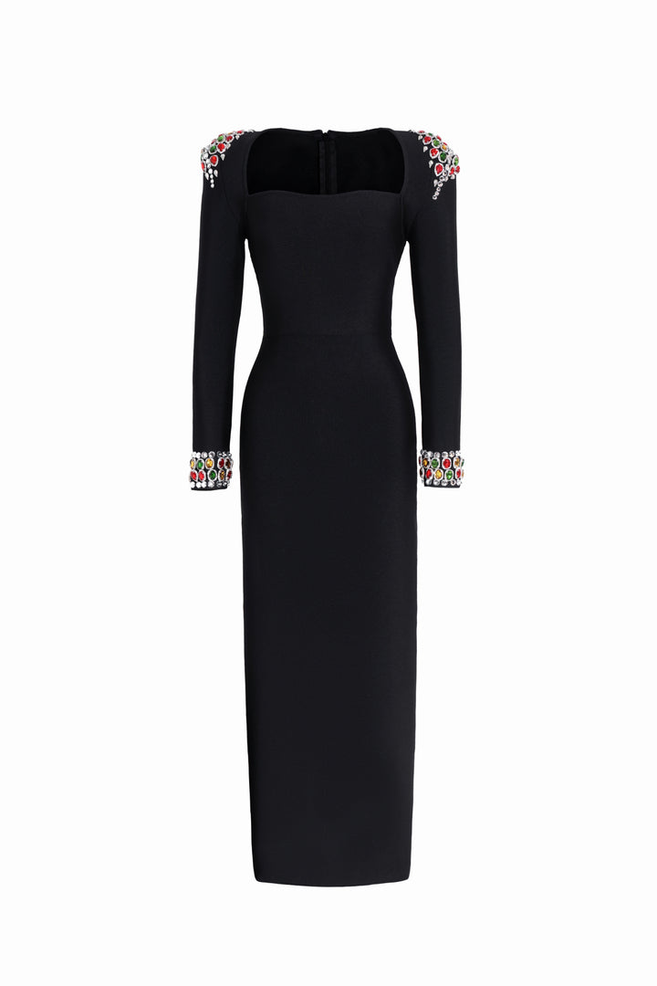 Niaca Rhinestones Bandage Midikleid