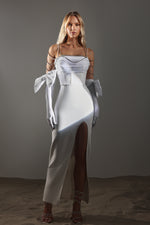 Charger l'image dans la visionneuse de la Galerie, Pola Bow Velvet Diamante Chain Dress