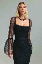 Load image into Gallery viewer, Crana Mesh Midi Dress