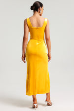 Lade Bild in die Galerieansicht, Hakula Diamante Slit Midi Dress