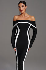 Charger l'image dans la visionneuse de la Galerie, Hilda Off-the-Shoulder Long Sleeve Maxi Dress