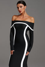 Charger l'image dans la visionneuse de la Galerie, Hilda Off-the-Shoulder Long Sleeve Maxi Dress