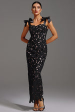 Load image into Gallery viewer, Lucretia Sleeveless Lace Bow Maxi Dress