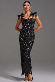 Lucretia Sleeveless Lace Bow Maxi Dress