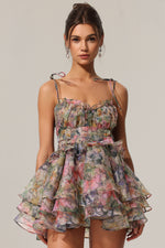 Load image into Gallery viewer, Hester Sleeveless V-Neck Lacing Flounce Mini Dress
