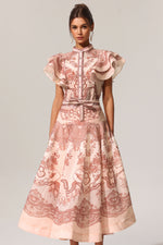 Load image into Gallery viewer, Kimivi Sleeveless Floral Printed Shirt Two-Piece Set