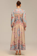 Charger l'image dans la visionneuse de la Galerie, Dorte Long Sleeve Floral Printed Maxi Dress