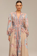 Charger l'image dans la visionneuse de la Galerie, Dorte Long Sleeve Floral Printed Maxi Dress