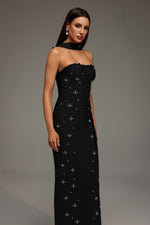Load image into Gallery viewer, Nesya Sleeveless Pearl Bandage Maxi Dress