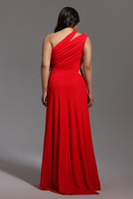 Load image into Gallery viewer, Xlyia High Slit Hollowed-out Maxi Dress