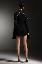 Charger l'image dans la visionneuse de la Galerie, Teagan Long Sleeves High Neck Irregular Puff Sleeves Mini Dress
