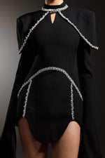 Charger l'image dans la visionneuse de la Galerie, Teagan Long Sleeves High Neck Irregular Puff Sleeves Mini Dress