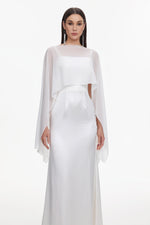 Load image into Gallery viewer, Sinai Elegant Flowy Sleeveless Chiffon Cape Maxi Dress