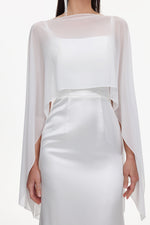 Load image into Gallery viewer, Sinai Elegant Flowy Sleeveless Chiffon Cape Maxi Dress