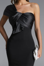 Load image into Gallery viewer, Milline Elegant Contour One Shoulder Twist Maxi Dress